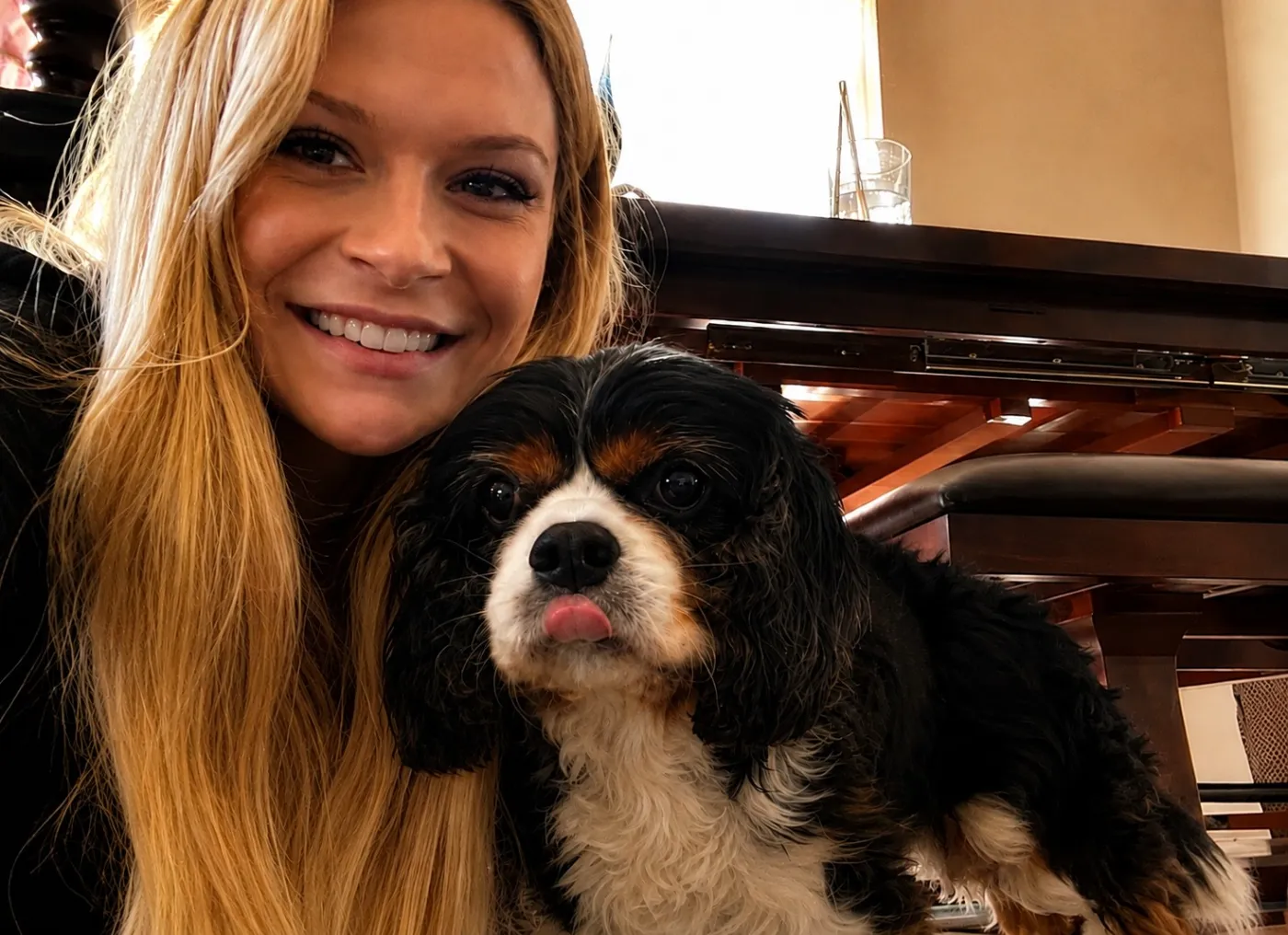 Lexie with a Cavalier King Charles Spaniel — small dog sitting in Denver